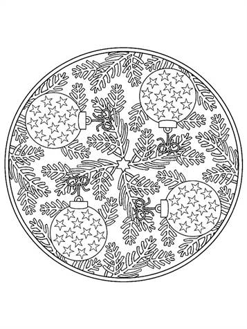 Kids-n-fun.de | 36 Ausmalbilder von Mandala Weihnachten